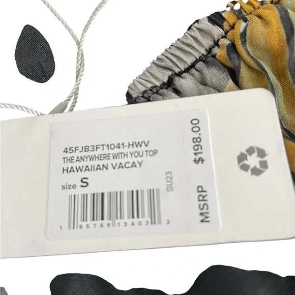 Favorite Daughter Anywhere with You Floral Off-Shoulder Crop Top Size XS & S - Picture 6 of 8